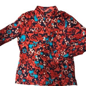 Colorful button up collared shirt